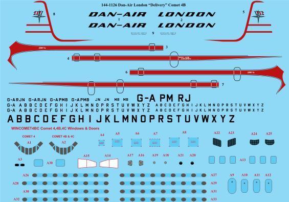 De Havilland DH106 Comet 4B (Dan Air delivery scheme)  144-1125