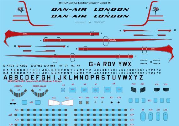 De Havilland DH106 Comet 4C (Dan Air delivery scheme)  144-1127