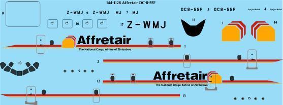 Douglas DC8-55F (Affretair - Zimbabwe) 144-1128