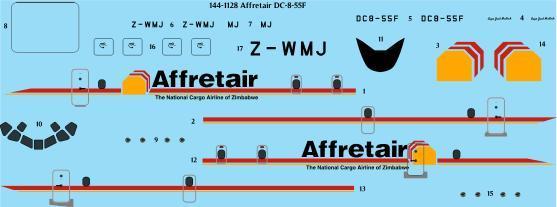 Douglas DC8-55F (Affretair - Zimbabwe)  144-1128