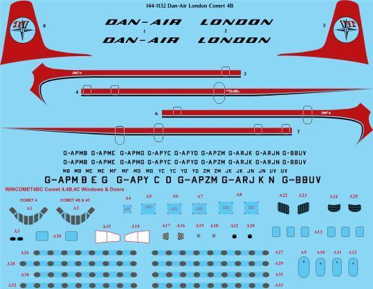 De Havilland DH106 Comet 4B (Dan Air) 144-1132