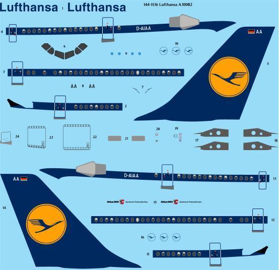 Airbus A300B-2 (Lufthansa)  144-1136