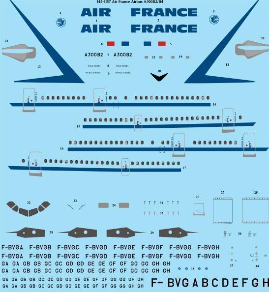 Airbus A300B-4 (Air France delivery scheme) 144-1157
