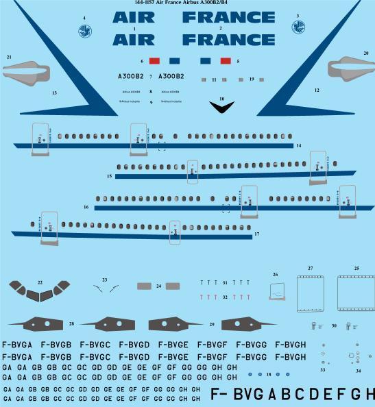 Airbus A300B-4 (Air France delivery scheme)  144-1157