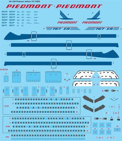 Boeing 767-200 (Piedmont Airlines)  144-1168