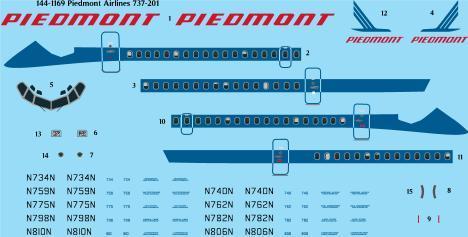 Boeing 737-200 (Piedmont Airlines) 144-1169