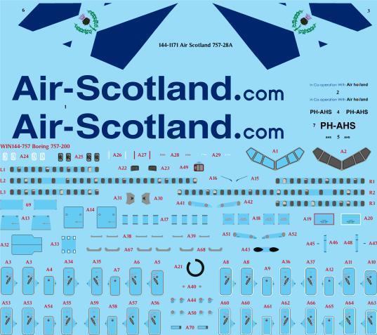 Boeing 757-28A (Air Scotland , in Cooperation with Air Holland) 144-1171