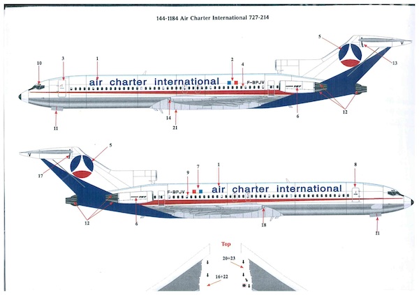 Boeing 727-200 (Air Charter International - early)  144-1184