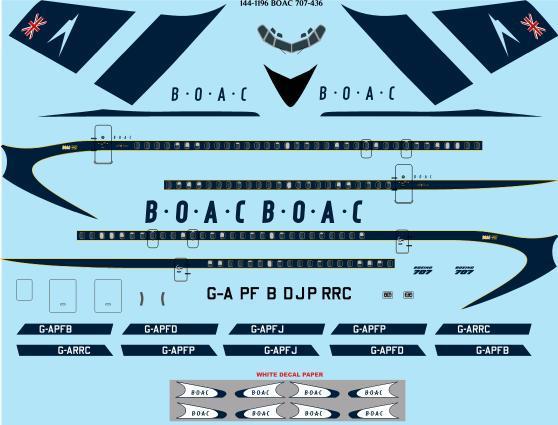 Boeing 707-436 (BOAC  delivery scheme)  144-1196