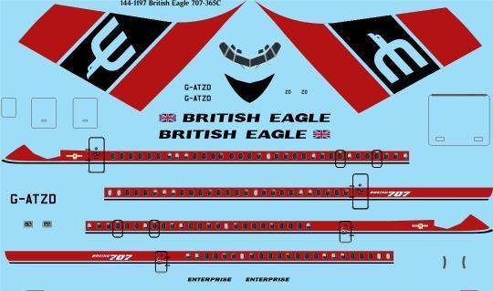 Boeing 707-365 (British Eagle) 144-1197