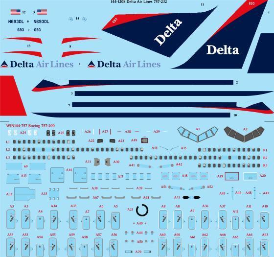Boeing 757-200 (Delta AIr Lines) 144-1208