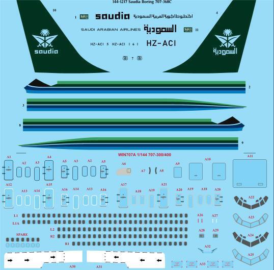 Boeing 707-68C (Saudia)  144-12178