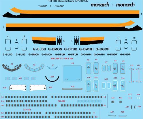 Boeing 737-200 (Monarch) 144-1218
