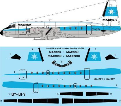 Hawker Siddely HS748 (Maersk _early) 144-1224