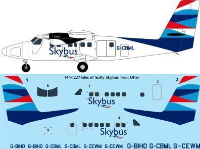 DHC6 Twin Otter (Isles of Scilly Skybus) Fits Mark 1 144-1227