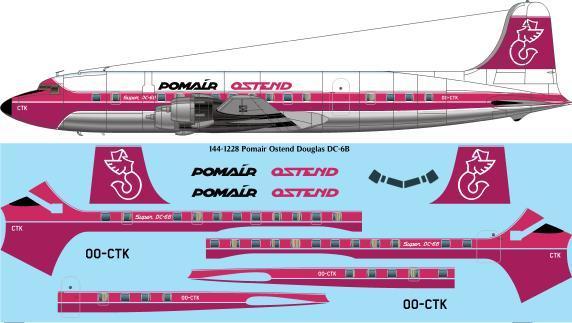 Douglas DC6b (Pomair Ostend)  144-1228
