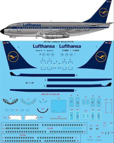Boeing 737-230 (Lufthansa experimental with cheatline) 144-1249