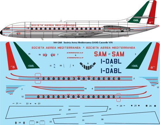 Caravelle VIN (Societa Aerea Mediteranea) 144-1268