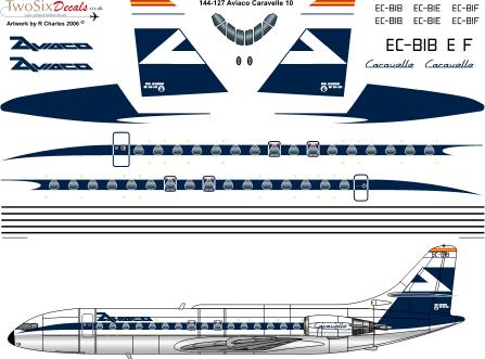 SE210 Caravelle 10B (Aviaco - Blue)  144-127