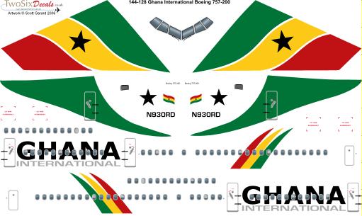 Boeing 757-200 (Ghana Airways)  144-128