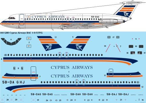 BAC 1-11-537GF (Cyprus Airways)  144-1280