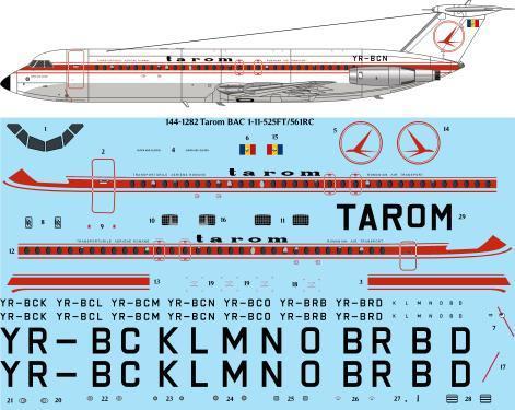 BAC 1-11-525FT/561IRC (TAROM)  144-1282