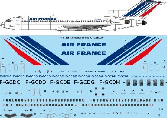 Boeing 727-228/Adv (Air France) For CRM kit  144-1288