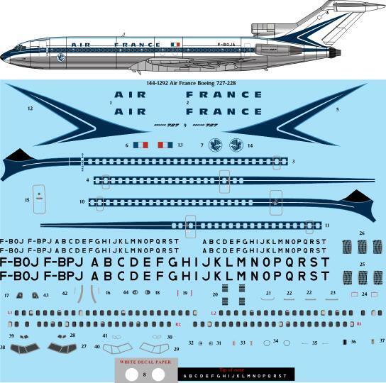 Boeing 727-228 (Air France OC) For CRM kit 144-1292