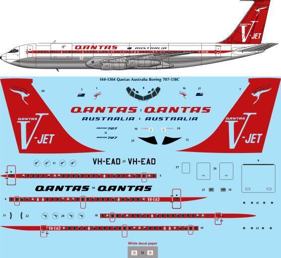 Boeing 707-338C (Qantas V-Jet) 144-1304