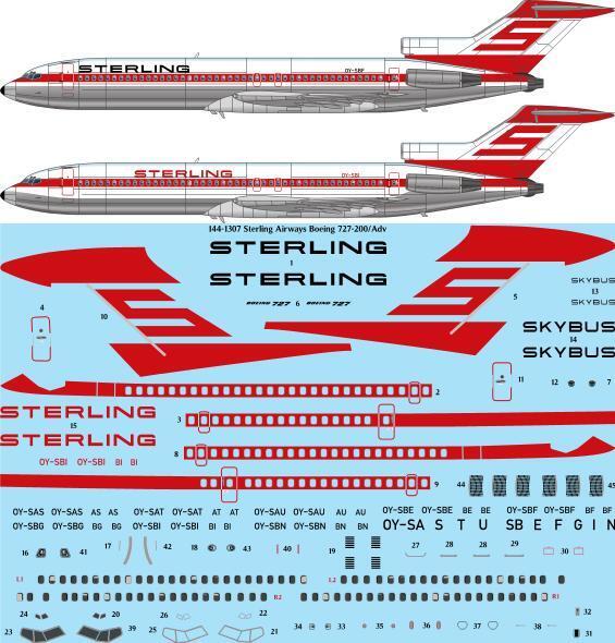 Boeing 727-200/Adv. (Sterling Airways) 144-1307