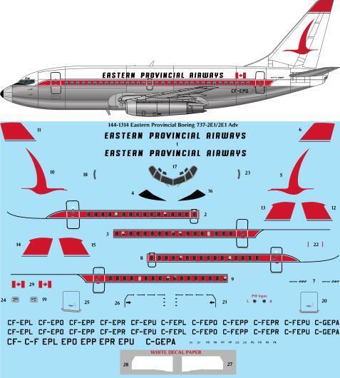Boeing 737-2E1/2E1 Adv (Eastern Provincioal Airways)  144-1314