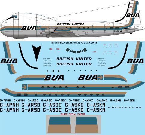 ATL98 Carvair (British United - Sand Blue )  144-1318