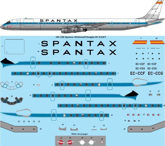 Douglas DC8-61CF (Spantax)  144-1356