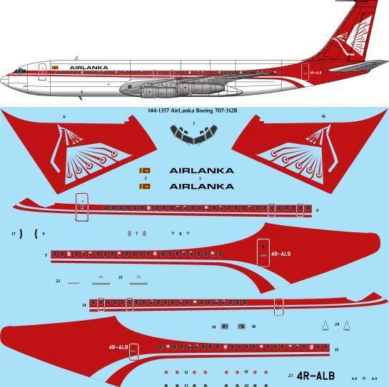 Boeing 707-312B (Air Lanka) 144-1357