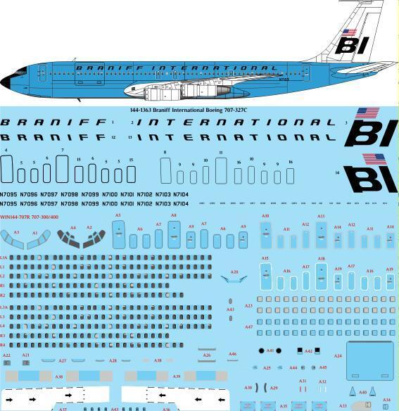 Boeing 707-327B/C (Braniff International 144-1363