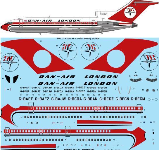 Boeing 727-100 (Dan Air London)  144-1375