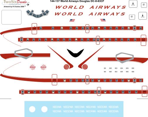 Douglas DC8-63 (World Airways - Late Scheme) 144-138