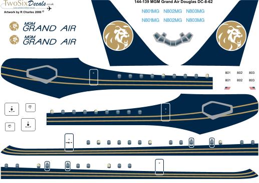 Douglas DC8-62 (MGM Grand Air) 144-139