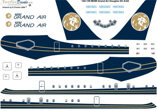 Douglas DC8-62 (MGM Grand Air)  144-139