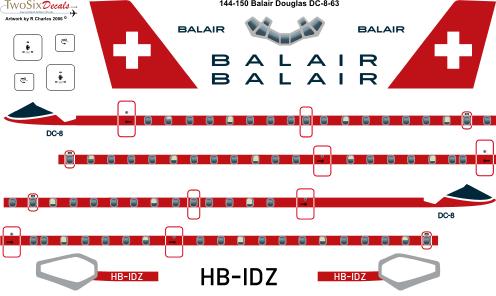 Douglas DC8-63 (Balair)  144-150