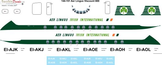 Vickers Viscount 800 (Aer Lingus)  144-151