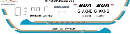 Douglas DC3 (British United Airlines) 144-154