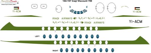 Vickers Viscount 700 (Iraqi Airways) 144-157