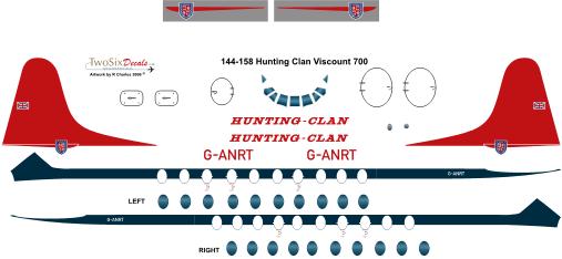 Vickers Viscount 700 (Hunting Clan)  144-158