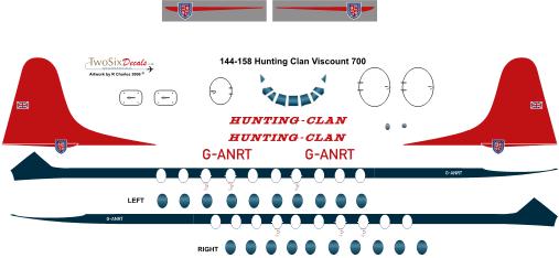 Vickers Viscount 700 (Hunting Clan) 144-158