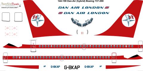 Boeing 737-200 (Dan-Air) 144-159