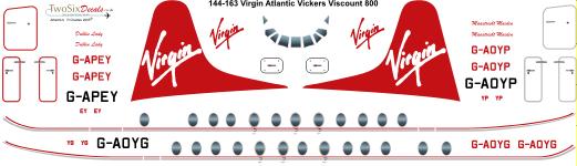 Vickers Viscount 800 (Virgin)  144-163
