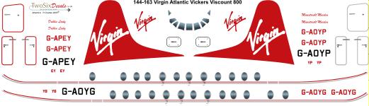 Vickers Viscount 800 (Virgin) 144-163