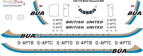 Vickers Viscount 800 (British United Airlines) 144-175