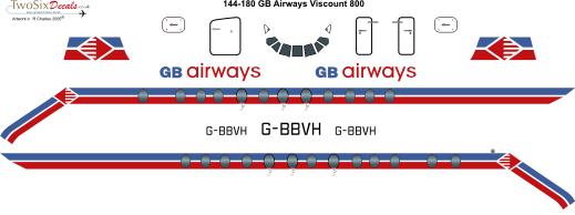 Vickers Viscount 800 (GB Airways)  144-180